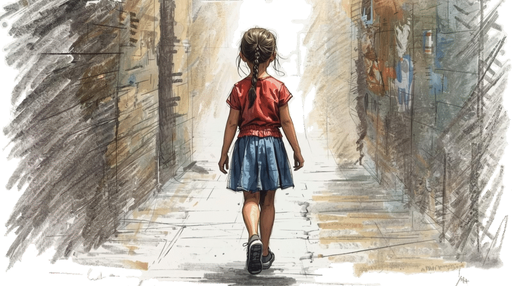 Petite fille qui marche