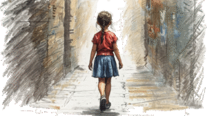 Petite fille qui marche